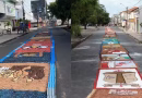 Corpus Christi: tapetes de 1,5 km são montados por cerca de 600 voluntários no Centro de Teresina