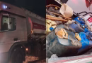 Suspeitos são conduzidos após serem flagrados retirando combustível de caminhões-tanque em Teresina
